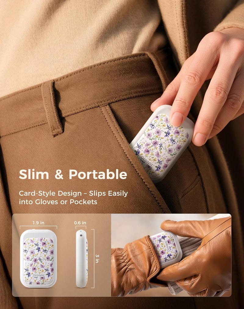 OCOOPA AI Magnetic Hand Warmers Rechargeable 2 Pack, 5000mAh Ultra-Thin Electric Glove Heater Handwarmer,UL Certified, Men Women Gifts for Christmas,Birthday,Winter Essentials,UT4 Young - Image 2